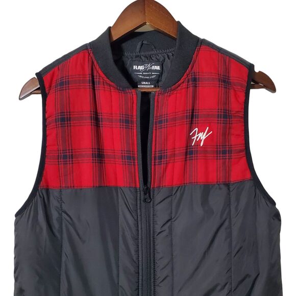 Flag Nor Fail Light Explorer Vest Size S Buffalo Plaid Nylon Ripstop Womens - Picture 4 of 10